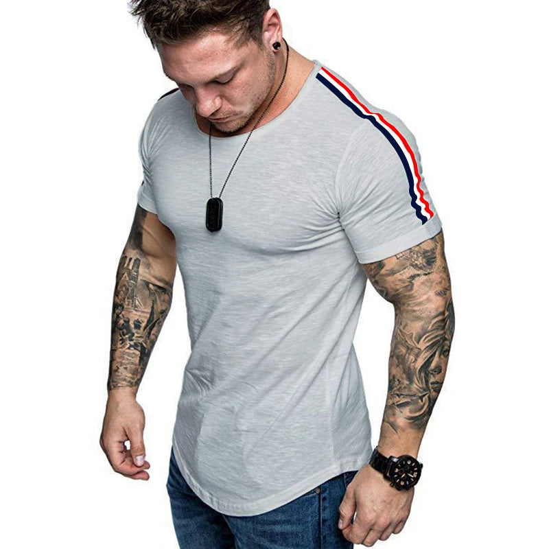 2022 Mens Vneck  T-shirt For Male T Shirt Fitness Tshirts 5XL Brand Clothing Men Streetwear