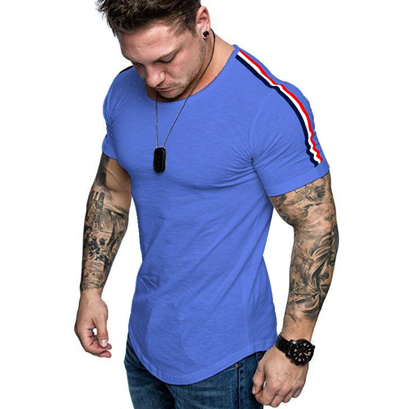 2022 Mens Vneck  T-shirt For Male T Shirt Fitness Tshirts 5XL Brand Clothing Men Streetwear