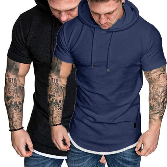 Fashion Men Shirt Slim Design Men Pullover Hooded Male Casual Fashion Sports Shirt