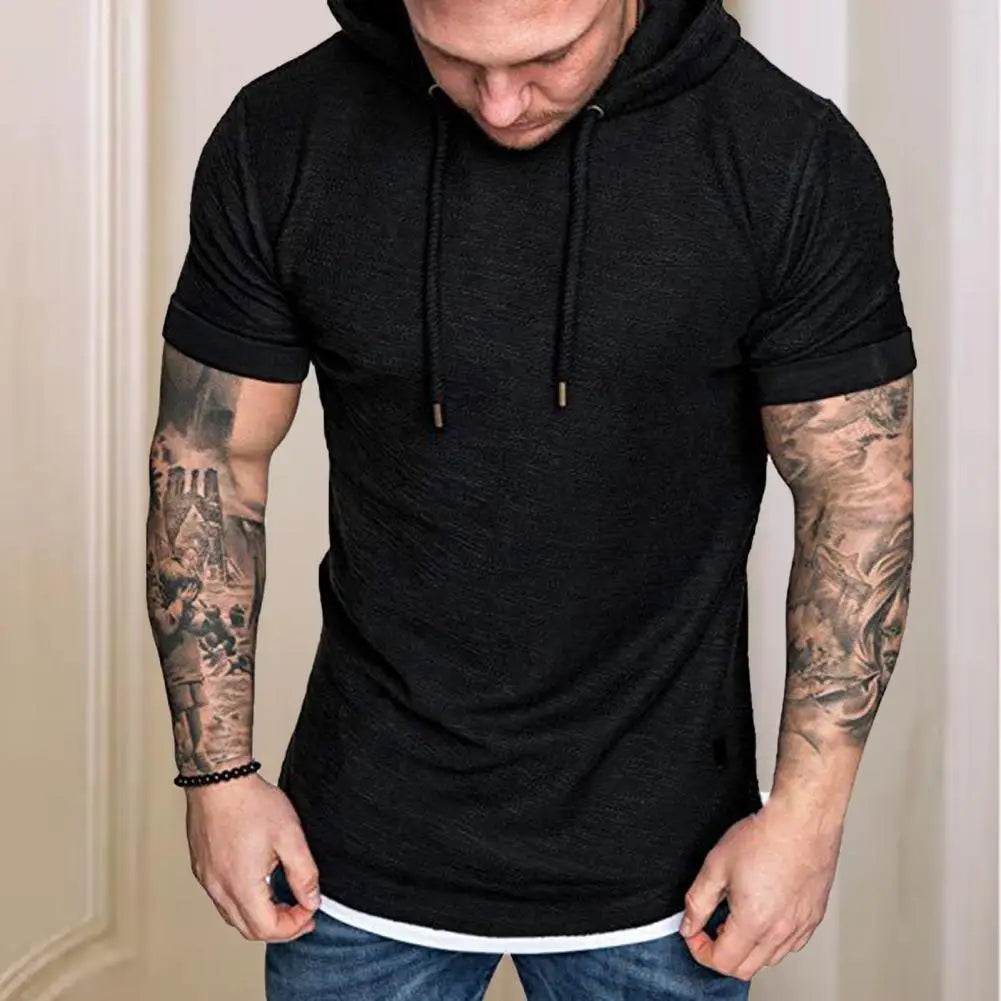 Fashion Men Shirt Slim Design Men Pullover Hooded Male Casual Fashion Sports Shirt