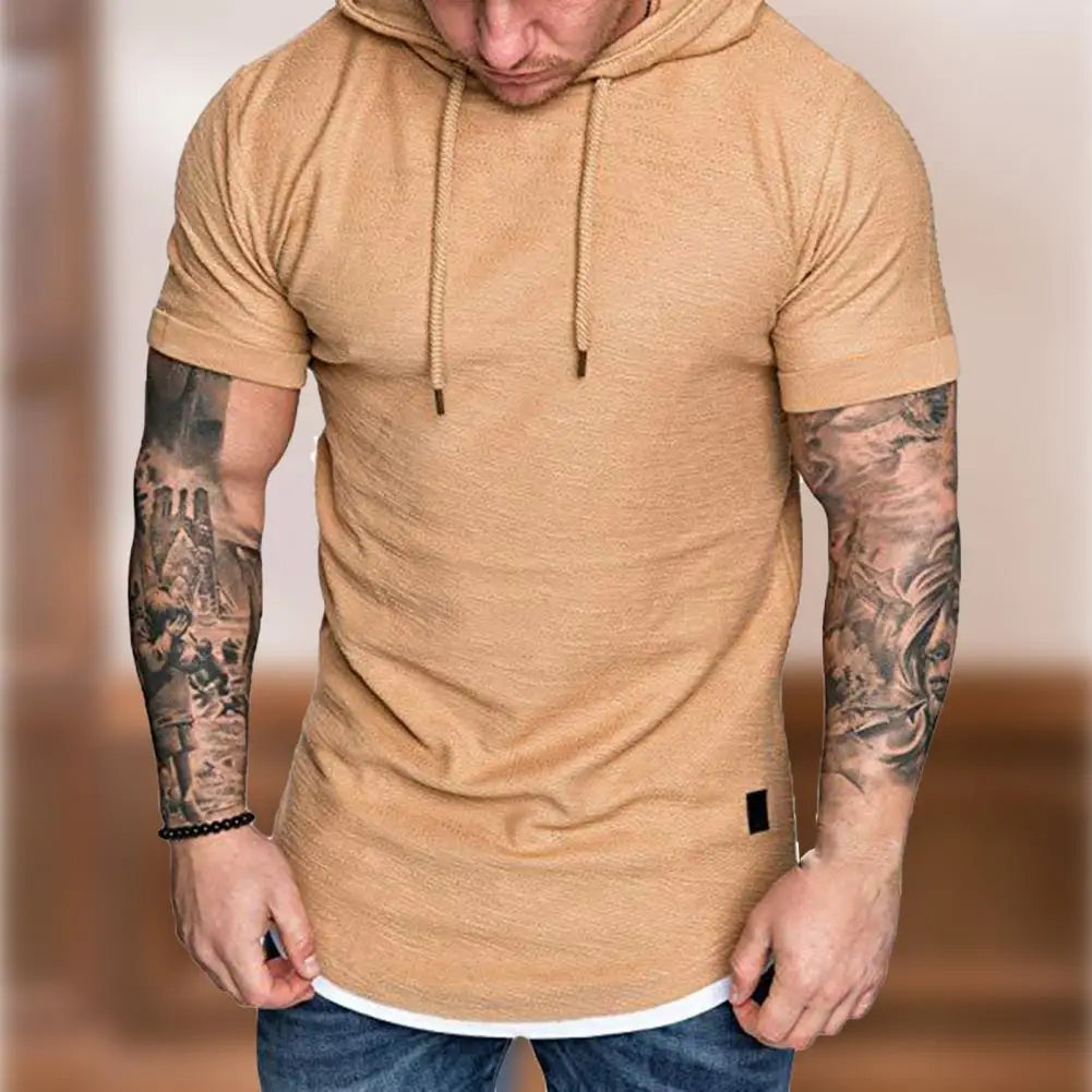 Fashion Men Shirt Slim Design Men Pullover Hooded Male Casual Fashion Sports Shirt