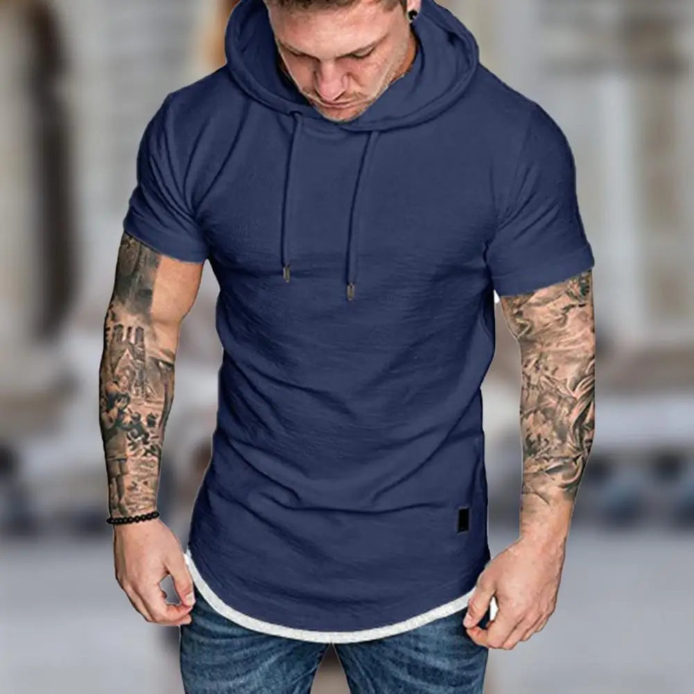 Fashion Men Shirt Slim Design Men Pullover Hooded Male Casual Fashion Sports Shirt